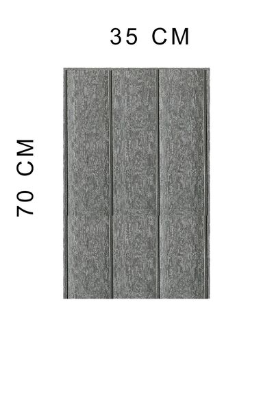Bien Home 70x35cm 0,25 M2 Kendinden Yapışkanlı Antrasit Ahşap Kendinden Yapışkanlı Esnek Lambri Duvar Paneli