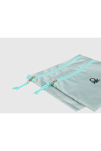 United Colors of Benetton Unisex Gray Zippered Mini Wallet