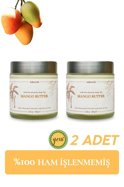 sabunal Mango Yağı 2 Adet - Soğuk Sıkım Ham İşlenmemiş Raw Virgin Mango Butter