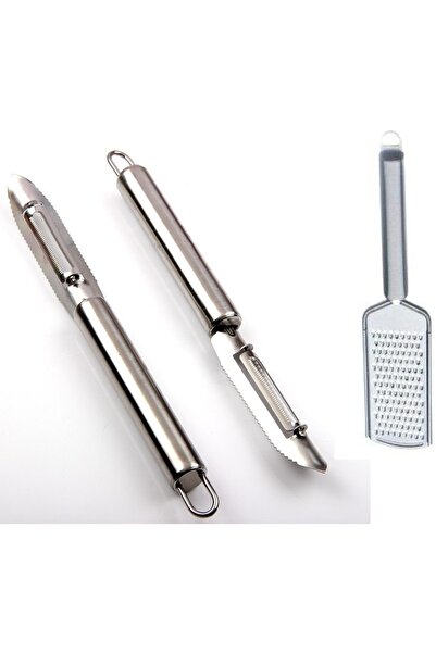 Kastore Soyacak ve Rende 2li Set Paslanmaz Çelik İnox