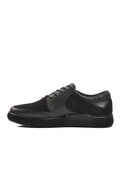 AYAKMOD Black Nubuck Men's Casual Shoes 744015   M