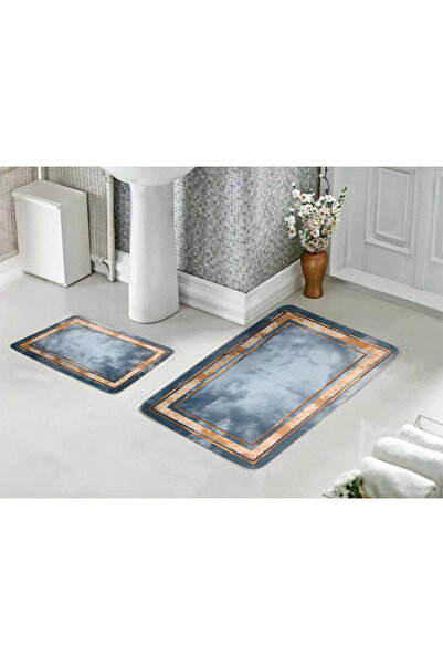 BALBAN TİCARET Set de 2 covorașe de baie lavabile și scaun de toaletă cu bază...