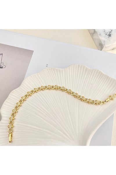 Kyver Women's Bracelet t Model Bracelet Tarnish-Free Xuping Vip Series 14 Carat Gold 17 2cm