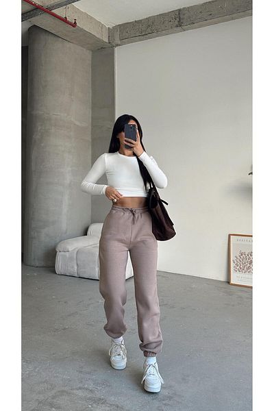 mydukkan.co Αθλητική φόρμα Jogger με λάστιχο μέσης βιζόν