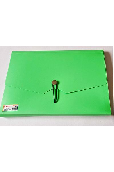 Modellino A4 Neon Color Gusseted File - 13 Compartments, 35X25Cm, Vipex Light Green