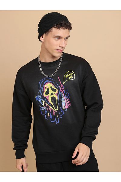 Highlander By Styli Front Graphic Print Relaxed Fit Sweatshirt
