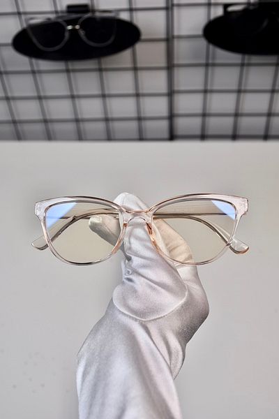 LOOKUP Blue Glasses with Light Protection - Optical Compatible Frame, Screen Protector Attachment, 50 Length X 140 Height X 40