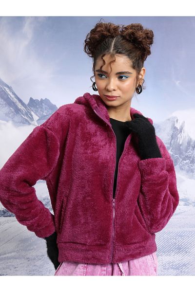 Tokyo Talkies By Styli Relaxed Fit Hooded Fleece Sweatshirt