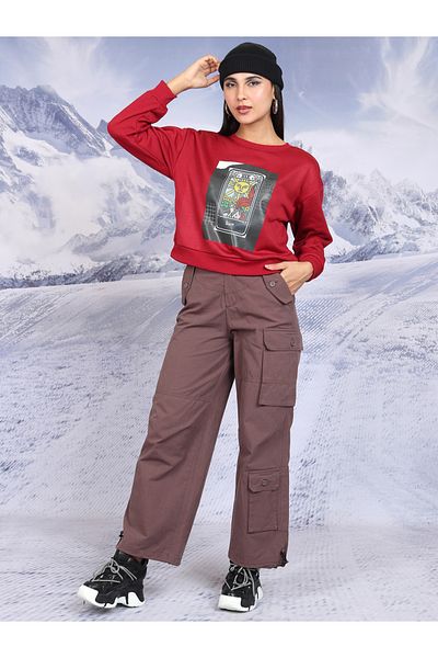 Tokyo Talkies By Styli Graphic Print Round Neck Sweatshirt