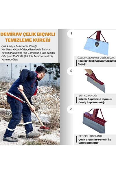 TARIM BAHÇE DÜNYASI Çeli̇k Biçakli Temi̇zleme Küreği̇