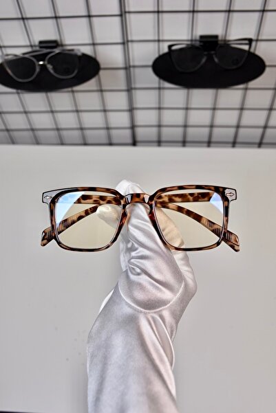 LOOKUP Blue Light Protection Glasses Optical Compatible Leopard Frame Square Screen Protector Glasses