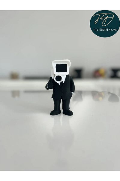 FigürDizayn Skibidi Toilet - Cameraman Skibidi Toilet Figure Camera Man Bust 12 cm