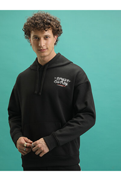 Highlander By Styli Typography Print Oversized Hoodie