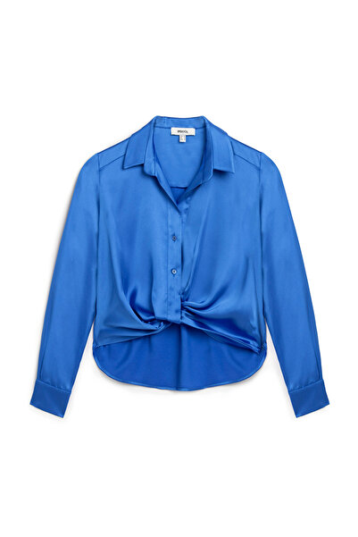 İpekyol Parlak dokulu crop gömlek