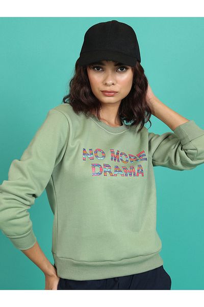 Tokyo Talkies By Styli Regular Fit Slogan Print Sweatshirt