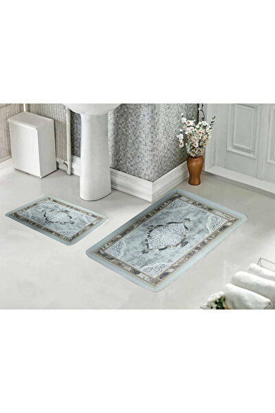 BALBAN TİCARET Set de 2 covorașe de baie lavabile și scaun de toaletă cu bază...