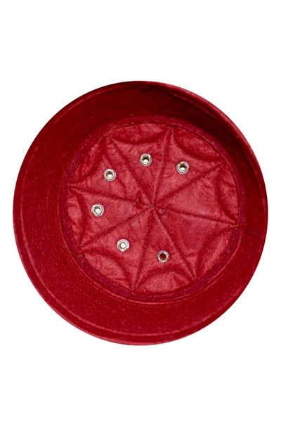 şahinbak Burgundy Felt Fes,Felt Fes,Burgundy Skullcap,Burgundy Fes,Tassel Fes,Takka,Cubbe,T0039