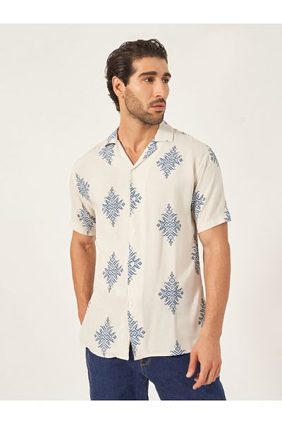 Styli Relaxed Fit Printed Shirt