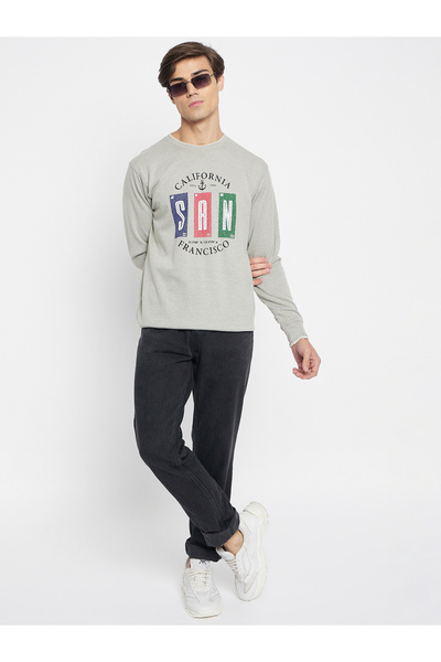Duke By Styli Round Neck California Print Sweatshirt