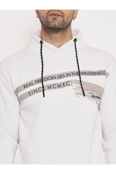 Duke By Styli High Neck Graphic Print Sweatshirt