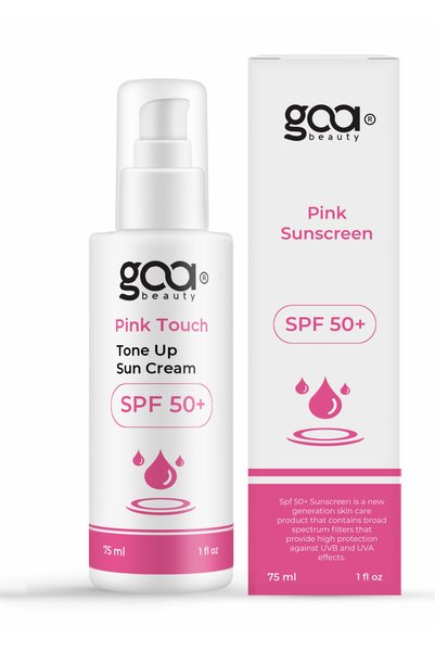 goa beauty Spf 50 Tone High Protection Pink Tone up Pink Sun Cream - 75 Ml