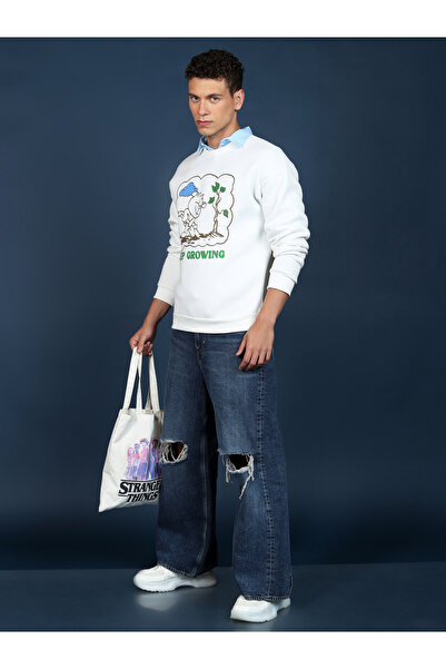 Highlander By Styli Front Graphic Print Relaxed Fit Sweatshirt