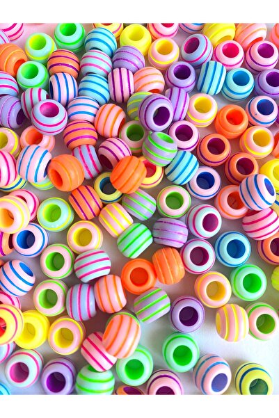 312 KONSEPT 50 акрилни цветни шарени мъниста 9 мм