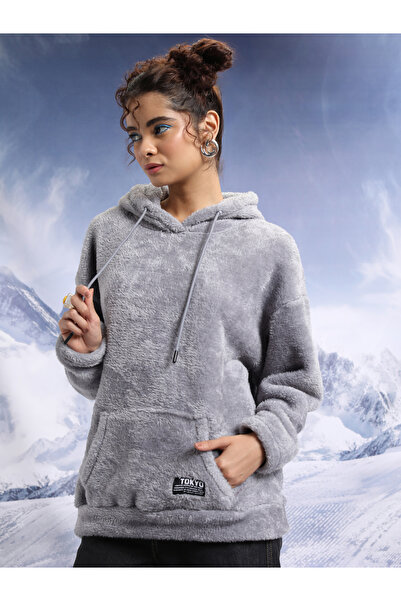 Tokyo Talkies By Styli Oversized Fleece Hoodie