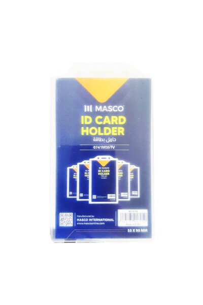 MASCO 10 Piece Vertical ID Card Holder Clear