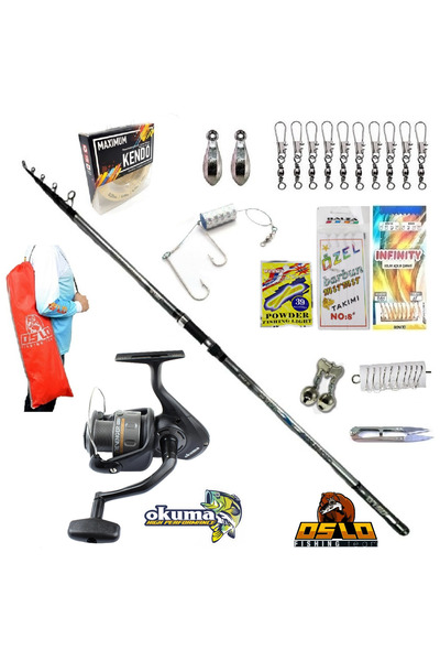 Okuma Revenger Rv-55 Oslo Crome 420cm 70-250gr Profesyonel Surf Kıyı Olta Takımı Seti