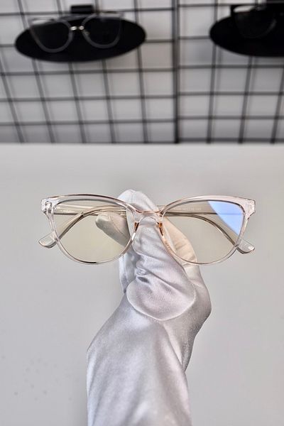 LOOKUP Blue Glasses with Light Protection - Optical Compatible Frame, Screen Protector Attachment, 50 Length X 140 Height X 40