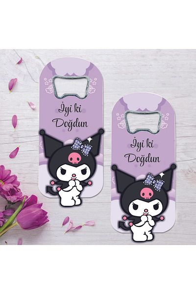 Ege ajans Kuromi Doll Opener Magnet with 10 Embossing Figures