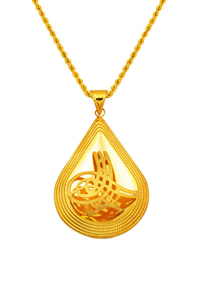 Bilezikci Büyük Tuğralı 22 Ayar Altın Kolye