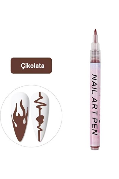 gaman Nail Art 0.7mm Tırnak Boyama Kalemi - Tırnak Desen Çizme Kalemi Çabuk K...