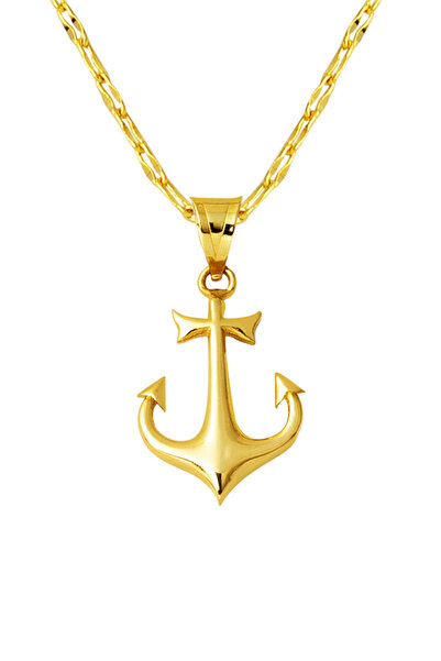 Bilezikci Deniz Çapası 14 Ayar Altın Kolye