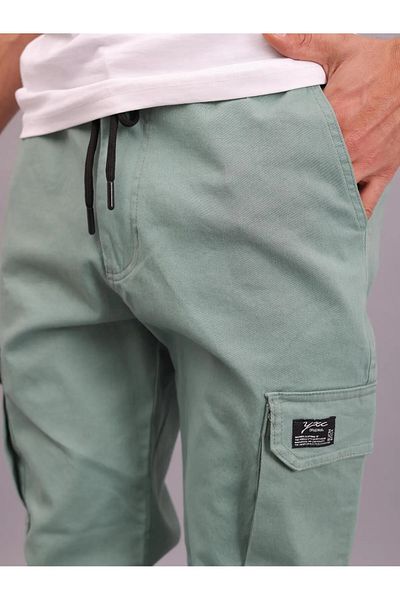 comstar Ανδρικό παντελόνι Jogger με ελαστική μέση Cargo Pocket Green
