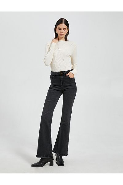 Koton Half Turtleneck Sweater Knitwear Slim Fit Cashmere Textured