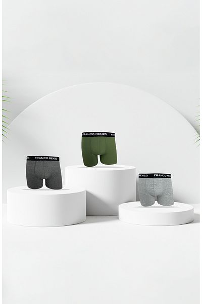 FRANCO RENZO Lycra 3 Pack Premium Box Cotton Boxer