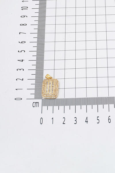 Bilezikci Baget Taşlı 14 Ayar Altın Kolye