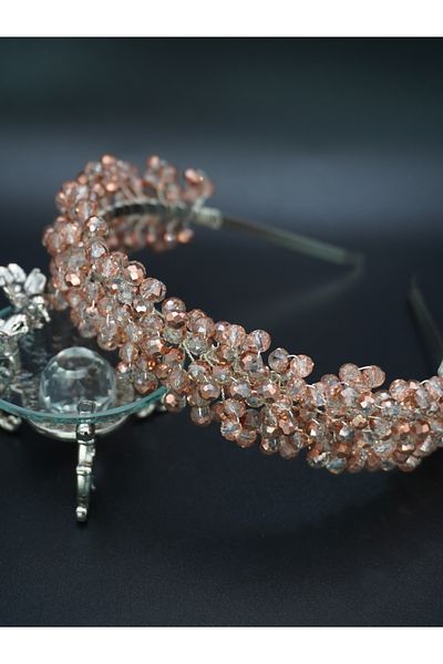 gelinmz Coroana de mireasa din cristal colorat si alb - Design elegant si elegant
