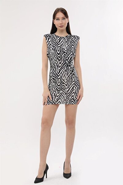 HomeStore Αμάνικο φόρεμα με μοτίβο ζέβρας