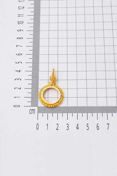 Zerince Çeyrek Altınlık Dorikalı Kolye Ucu