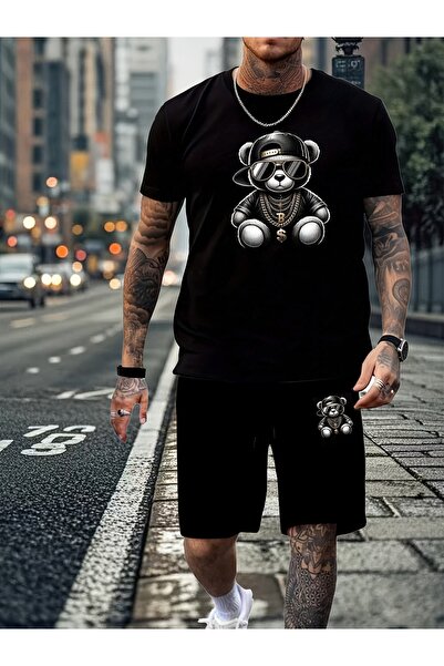 Lider Leather Σετ καλοκαιρινού σορτς και μπλουζάκι – Oversize, Unisex, Αθλητι...