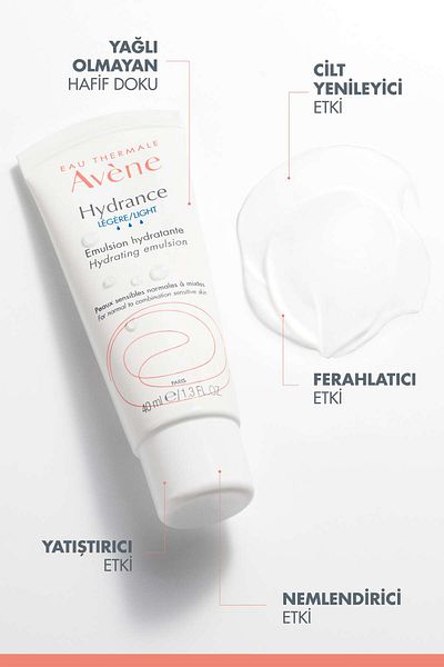 Avene Hydrance Light Moisturizing Cream for Combination and Sensitive Skin with Lost Moisture 40 ml