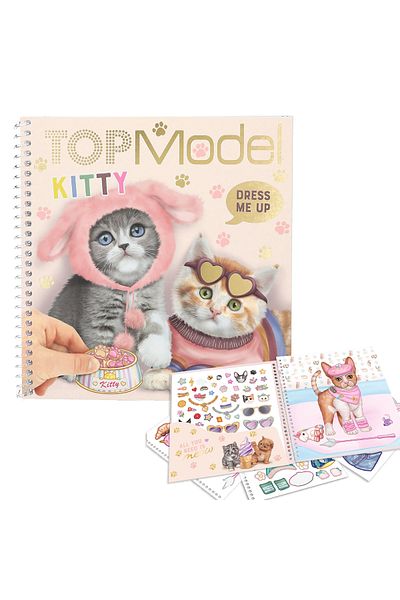 Top Model Dress Me up Cat Figure Sticker Book