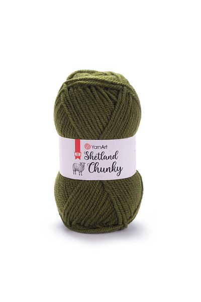 Yarnart SHETLAND CHUNKY - ΠΛΕΚΤΟ ΣΤΟ ΧΕΡΙ ΠΡΑΣΙΝΟ-637
