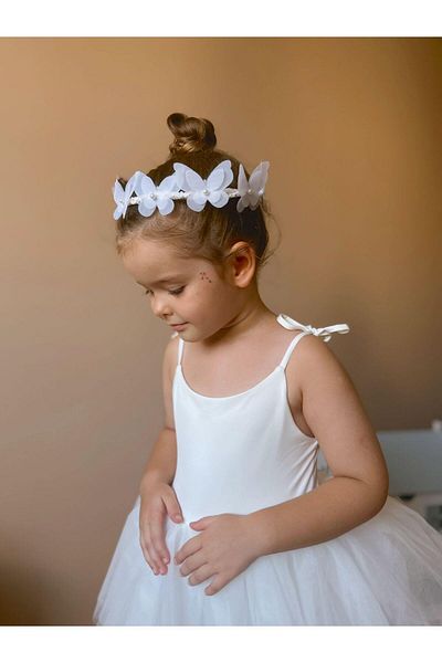 Magu Butterfly Patterned Girl's Crown BucKle