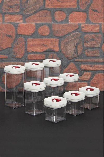 Herevin Nine Piece Storage Container Set White