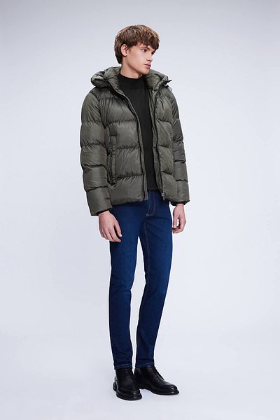 Hatemoğlu Παλτό με κουκούλα με κουκούλα Khaki Dynamic Fit Judge