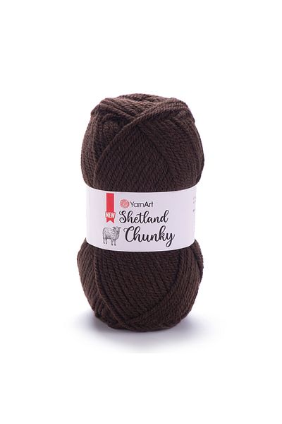 Yarnart Shetland Chunky - Hand Knitting Thread Dark Brown-619